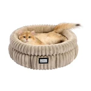 Cat Bed Kitten Bed, Washable Round Cat Beds for Indoor Cats,Super Soft Plush ... - Picture 1 of 8