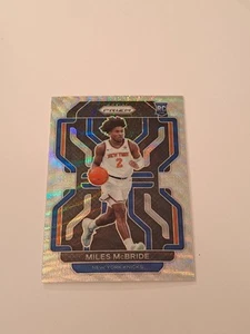 2021-22 Panini Prizm #283 Miles McBride Silver Wave In Toploader - Picture 1 of 3