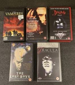 Vampire Horror VHS Video Tapes X 5 Lost Boys, Dracula, Interview Vampire & More - Picture 1 of 3