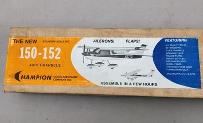 Champion Models Ailerons 150-152 Scale R/c 50" Balsa Model Airplane Kit Unbuilt! - Image 1 of 4