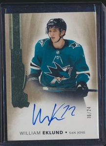 2021-22 UD THE CUP GOLD ROOKIE /24 AUTO WILLIAM EKLUND SHARKS - Picture 1 of 1