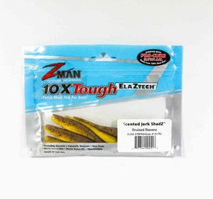 Zman Soft Lure Jerk ShadZ 4 Inch 5/Pack Bruised Banana (4513) - Picture 1 of 6