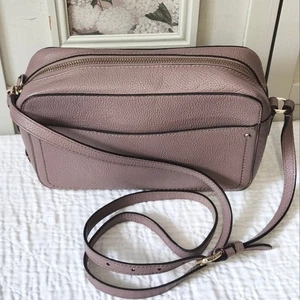 Cole Haan Camera Crossbody Purse Dusty Mauve Pebbled Leather - Picture 1 of 15