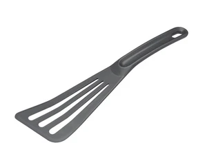 Bourgeat Exoglass® High Temperature Slotted Pelton Spatula/Turner, Grey - Picture 1 of 8