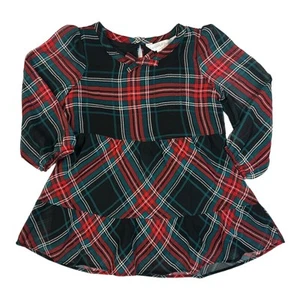 Draper James Girl's Loose Fitting Pullover Style Matching Plaid Dress - Picture 1 of 2