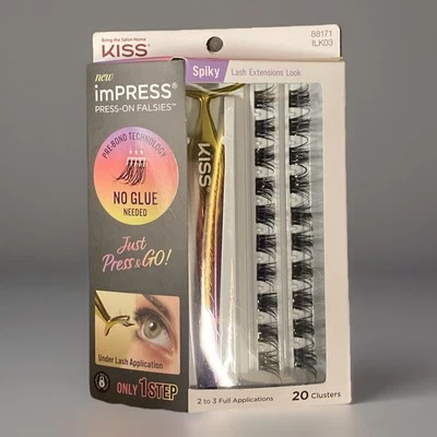 Lash Sale KISS Press N Go “SPIKY” Press On Falsies 20 Clusters W/ Tool - Image 1 of 4