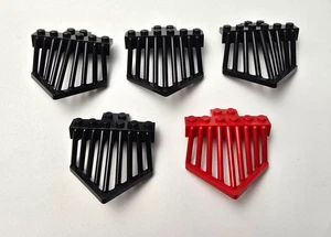 LEGO X5 Train Red Black Cow Catcher 2x6 Sloped Bars Front Pilot Plough 90201 - Picture 1 of 3