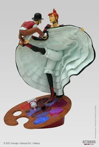 Figurine résine Toulouse Lautrec et La Goulue - Made in France by ATTAKUS - Picture 1 of 4