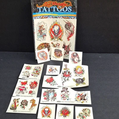 Tatuajes temporales clásicos vintage de Don Ed Hardey años 2000 Y2K Foto 1 de 4