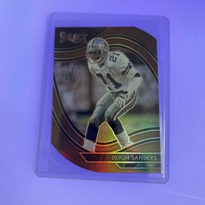 DEION SANDERS 2020 PANINI SELECT FIELD LEVEL DIE-CUT BRONZE PRIZM #D 282/355 - Image 1 of 2