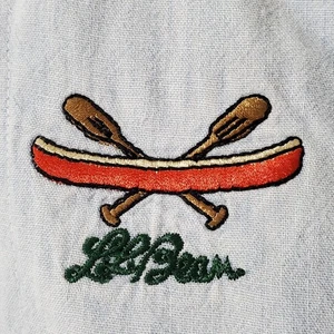 Camisa LL BEAN Vintage Canoa Paddle Logo Talla XL Abotonada Años 80 90 Azul Para Hombre - Imagen 1 de 13