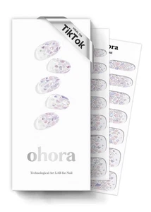 ohora Semi Cured Gel Nail Strips (N Petal Rain) - Purple, Patterned, Works wi... - Picture 1 of 9