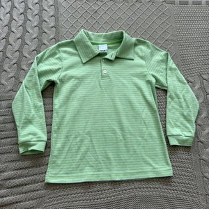 Bella Bliss Green & Blue Long Sleeved Polo ~ 4 - Picture 1 of 8