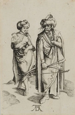 Nach DÜRER (*1471), Der Orientale und sein Weib, um 1750, KSt. Renaissance - Bild 1 von 4