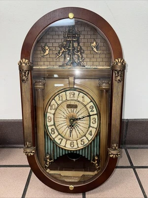 Rhythm CTS Sundial Gothic Wooden Musical Motion Pendulum Wall Clock - Image 1 of 4