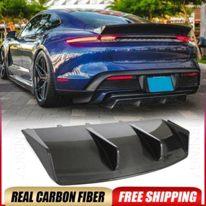 For Porsche Taycan 9J1 Turbo S 2019+ DRY CARBON Rear Bumper Diffuser Lip Bodykit - Picture 1 of 14