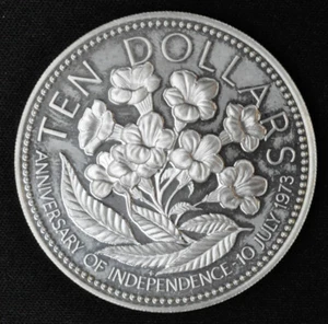 1975 Bahamas $10 Ten Dollar Coin  - PF - Picture 1 of 3