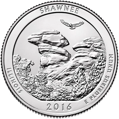 2016 D Shawnee NP Quarter.  Uncirculated From US Mint roll. - Image 1 of 3