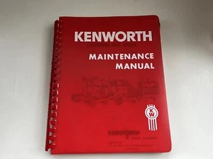 Kenworth Maintenance Manual Chassis 138890 Kenworth Truck Company Seattle,Wa - Picture 1 of 9