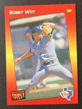 1992 Donruss Triple Play Rangers Baseball Card #154 Bobby Witt