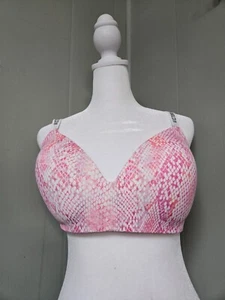 Victoria's Secret Bras Size 34DDD Pink Printed & Gray Wireless T-Shirt SET OF 2 - Picture 1 of 7