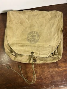 BOY SCOUTS of AMERICA National Council Backpack RuckSack Bag, Canvas 16" - Picture 1 of 19