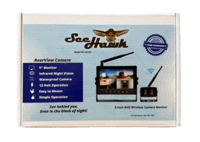 See Hawk RV Backup Rear View Camera System w/ 5" Monitor 720p, Model MP-WL501 - Image 1 of 4