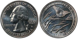 2020-D Tallgrass Prairie Kansas Park NP ATB 25C Unc Quarter Denver mint NPD52 - Picture 1 of 1