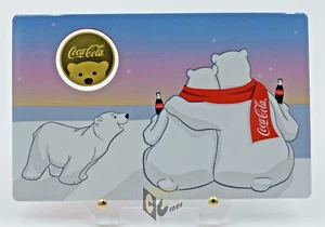 Moneda de oro Coca Cola Oso polar 1/1000 OZ 999 3000 francos Chad - Imagen 1 de 3