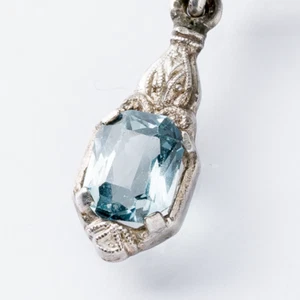 Einzelner Ohrring Hängeohrring Blauer Stein 835er Silber 1,36 g - Bild 1 von 5