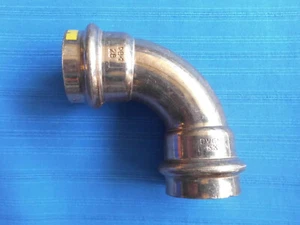 VB005-Bänninger Gas- Press Bogen 90°- 28mm II mit SC Kontur  Nr PG50020280000  - Bild 1 von 1