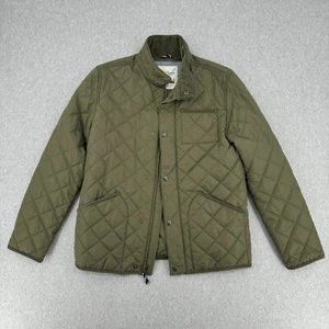 J. Crew Outerwear Jacket Women’s XL Olive Green Full Zip Snap Down Quilted Coat - Picture 1 of 12