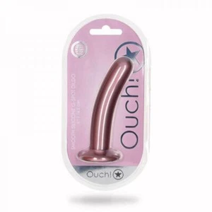 Shots Ouch! Smooth Silicone 6 In. G-spot Dildo Rose Gold - Picture 1 of 1
