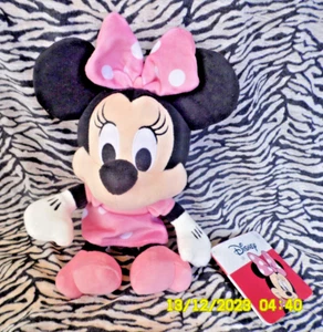 P6/  DISNEY DOUDOU PELUCHE  SOURIS MINNIE ROBE ROSE 20CM ASSIS 100% NEUF 2 DISPO - Picture 1 of 2