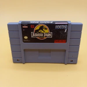 Jurassic Park Super Nintendo Snes Cleaned & Tested Authentic  - Picture 1 of 4