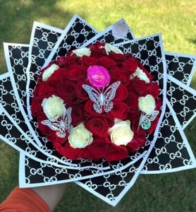Luxury Flower Bouquet Wrapping Paper Great for Birthdays Weddings Gifts - Picture 1 of 3