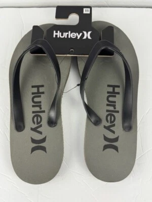 Sandalias chanclas con logotipo Hurley - Gris - Varias tallas para hombre - Nuevas con etiquetas Foto 1 de 2
