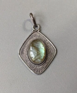 Sterling Silber 925 Labradorit Anhänger - Bild 1 von 9