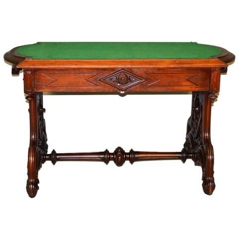 Antique Writing Desk, Victorian Renaissance Parlor Writing Table #21267 Cover