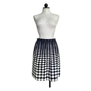 J. Crew Factory NUEVO Lunares Línea A Falda Bolsillos Algodón Blanco y Negro Talla 4 - Imagen 1 de 12