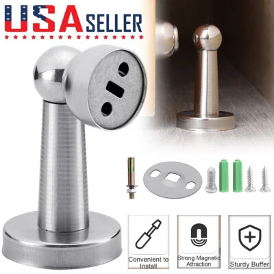 Soporte magnético para tope de puerta Stay Home tapón de seguridad protector oficina tornillos de montaje Foto 1 de 4