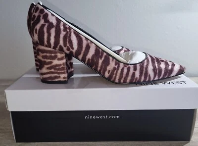 Nine West Tiger Print Mauve Jolandap2 Pumps Heels Shoes Women's Sz 7.5 NEW Box - Image 1 of 4