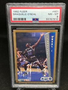 1992-93 Fleer Shaquille O'Neal RC #401 PSA 8 - Rookie Card Magic