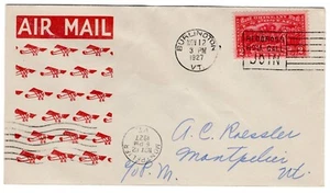 #644 en caché de correo aéreo Roessler Burlington de colección a Montpelier - Imagen 1 de 2