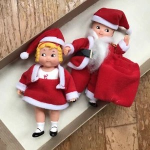 Vintage Campbell's Soup Kids 5" Christmas Dolls Santa & Mrs. Claus 1995 EUC - Picture 1 of 6