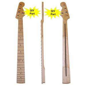 5 String Maple Electric Bass Guitar Neck Replacement 21 Fret Clear Satin - Picture 1 of 7