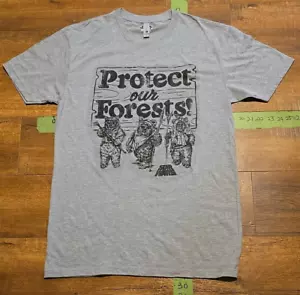 Schützen Sie unsere Wälder! Ewoks Star Wars Grafik T-Shirt Größe M grau - Bild 1 von 5