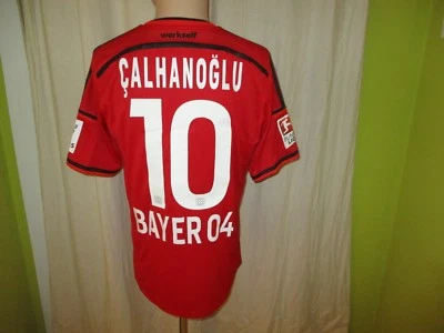 Bayer 04 Leverkusen Adidas Heim Trikot 2014/15 "LG" + Nr.10 Calhanoglu Gr.M Neu - Bild 1 von 4
