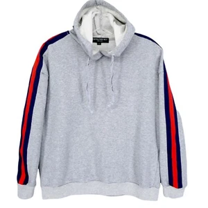 Central Park West Hoodie Sweatshirt Pullover Gray Knit Side Stripe Womens Small - Picture 1 of 9