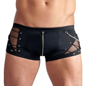 Herren Zip Boxer Pants S M L XL 2XL Shorts schwarz Netz Schnürung Svenjoyment - Bild 1 von 30